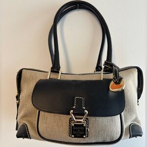 Dooney and Bourke Anniversary Signature Fabric Leather Satchel Handbag - NEW!!